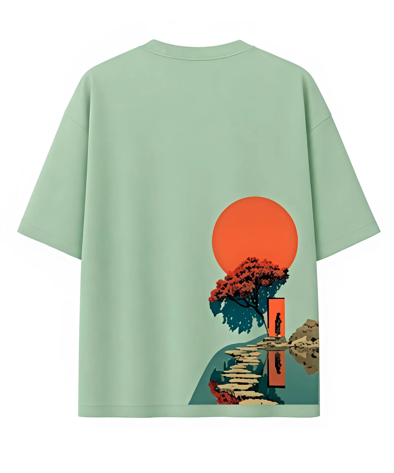 Silent Gate | Sage Green Oversized Tshirt